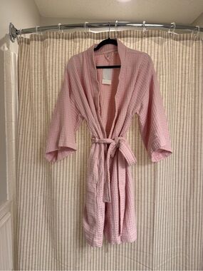 Nordstrom Women's Everyday Waffle Robe—Pink Cake, Size Large